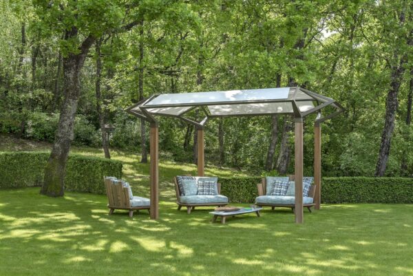 Freistehende Terrassenüberdachung aus Teakholz | Ethimo - Image 9
