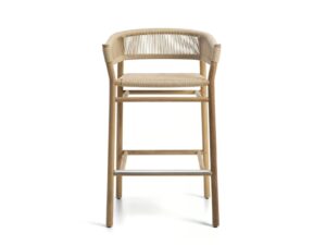 Gartenhocker aus Teakholz mit Fussstütze | Ethimo | Kilt