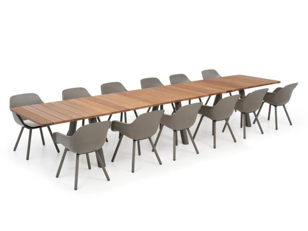 Rechteckiger Gartentisch aus Stahl und Holz | Extremis | Panigiri - Image 2