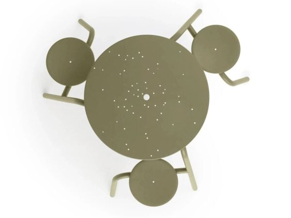 Runder Picknicktisch aus Metall mit integrierten Stühle | Extremis | Virus - Image 3