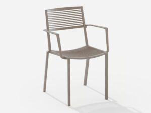 Stapelbarer Gartenstuhl aus Aluminium mit Armlehnen | FAST | Omnia Selection