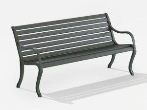 Parkbank aus Aluminium mit Rückenlehne | FAST | Omnia Selection
