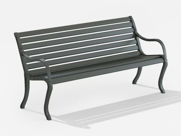 Parkbank aus Aluminium mit Rückenlehne | FAST | Omnia Selection