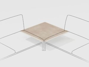 Modularer niedriger Garten-Beistelltisch aus Feinsteinzeug | FAST | Roè
