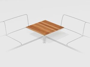 Modularer niedriger Garten-Beistelltisch aus Teakholz | FAST | Roè