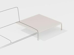 Modularer niedriger Garten-Beistelltisch aus pulverbeschichtetem Aluminium | FAST | Roè