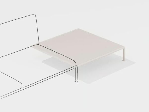 Modularer niedriger Garten-Beistelltisch aus pulverbeschichtetem Aluminium | FAST | Roè
