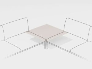 Modularer niedriger Garten-Beistelltisch aus pulverbeschichtetem Aluminium | FAST | Roè