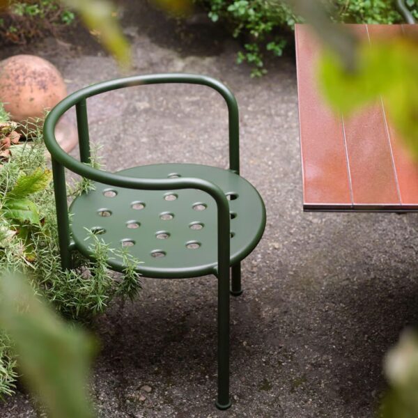 Gartenstuhl aus pulverbeschichtetem Aluminium mit Armlehnen | FAST | Roè - Image 9