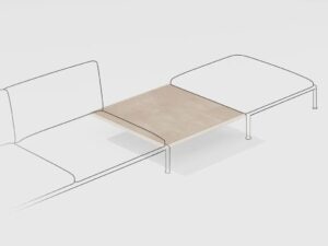 Modularer niedriger Garten-Beistelltisch aus Feinsteinzeug | FAST | Roè