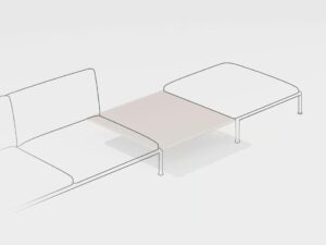 Niedriger modularer Garten-Beistelltisch aus pulverbeschichtetem Aluminium | FAST | Roè