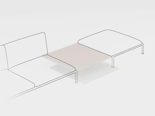 Niedriger modularer Garten-Beistelltisch aus pulverbeschichtetem Aluminium | FAST | Roè