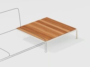 Modularer niedriger Garten-Beistelltisch aus Teakholz | FAST | Roè