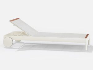 Gartenliege aus Batyline® mit Rollen | FAST | Solaris
