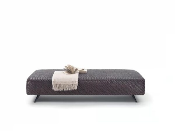 Rechteckige Sitzpuff aus gegerbtem Leder | Flexform - Image 3
