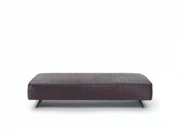 Rechteckige Sitzpuff aus gegerbtem Leder | Flexform - Image 2