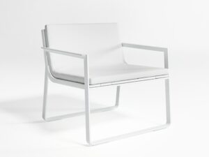 Lounge Gartensessel aus Thermolackiertem Aluminium mit Armlehnen | GANDIABLASCO | Flat