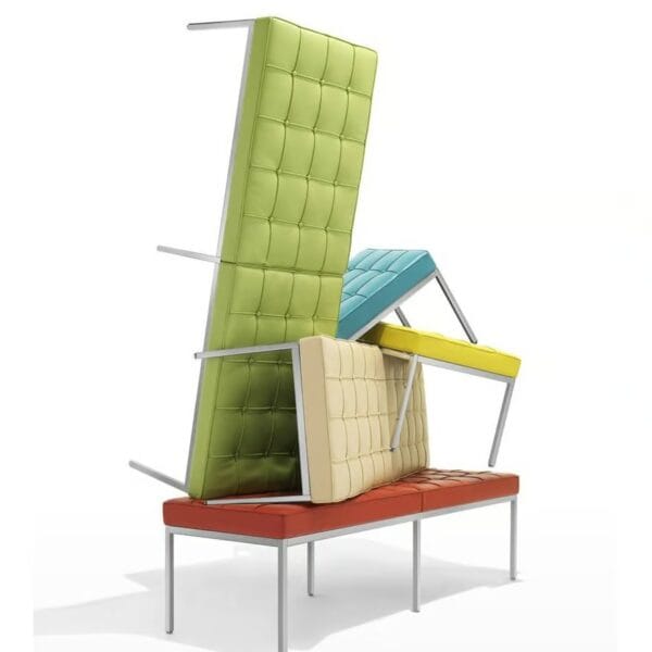 Gepolsterte kapitonierte Sitzbank | Knoll | Florence Knoll - Image 4