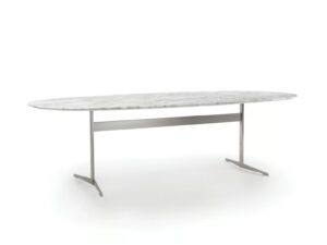 Ovaler Esstisch aus Marmor | Flexform | Fly