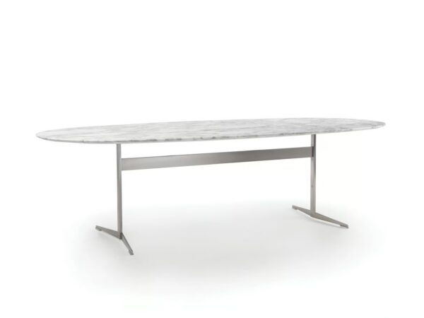 Ovaler Esstisch aus Marmor | Flexform | Fly