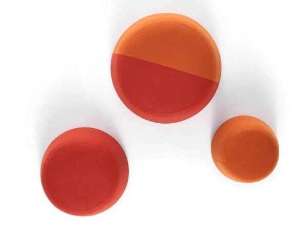 Gepolsterter runder Sitzpuff aus Stoff | MDF Italia - Image 2