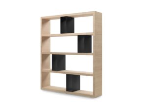Double-sided offenes Bücherregal aus Holzfurnier | Flexform