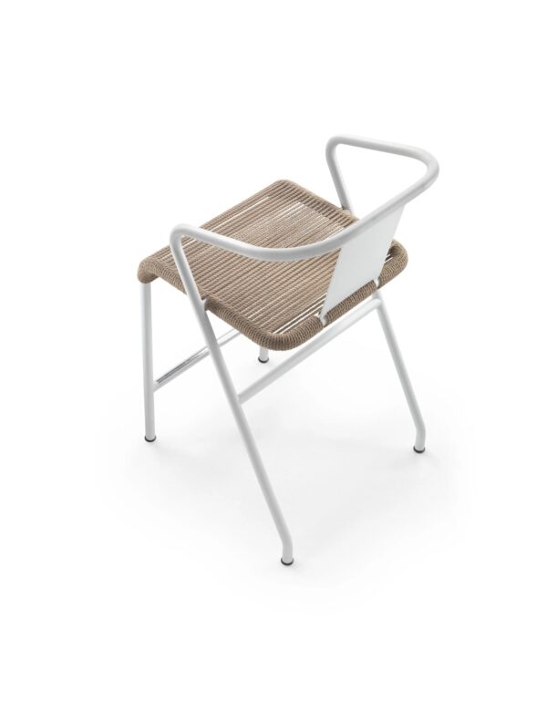 Gartenhocker aus Seil mit Fußstütze mit Armlehnen | Flexform | Calipso - Image 4