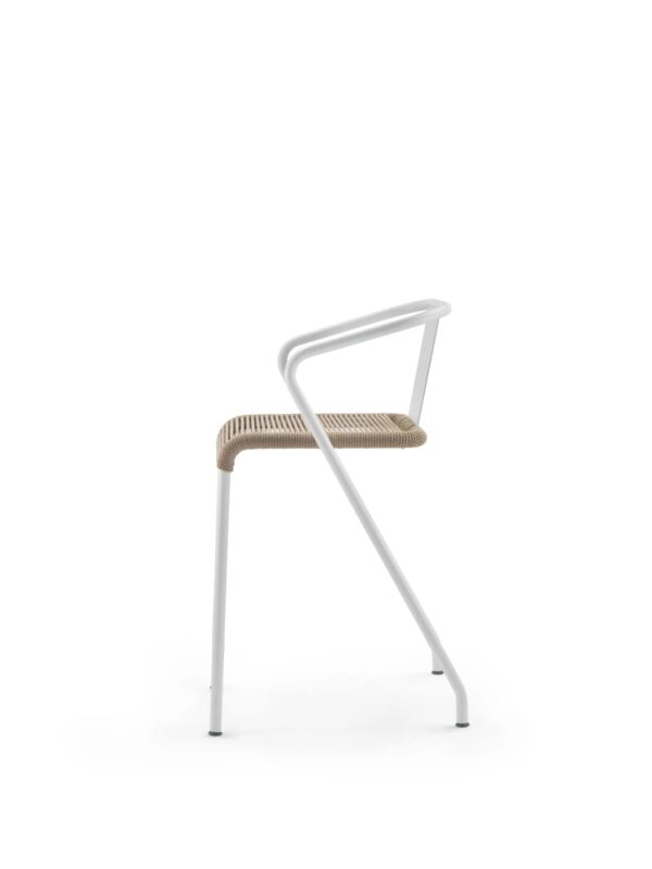 Gartenhocker aus Seil mit Fußstütze mit Armlehnen | Flexform | Calipso - Image 2