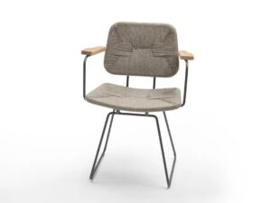 Mit Kufengestell Stuhl aus Seil mit Armlehnen | Flexform | Echoes