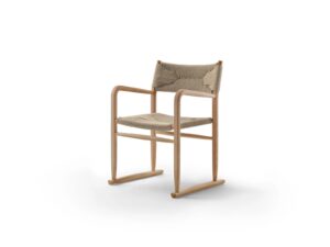 Lounge Gartensessel aus Irokoholz mit Armlehnen | Flexform | Kim Outdoor