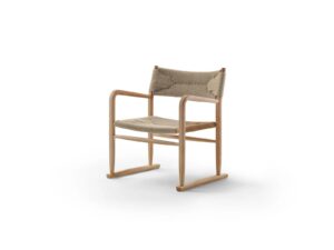 Gartensessel aus Irokoholz mit Armlehnen | Flexform | Kim Outdoor