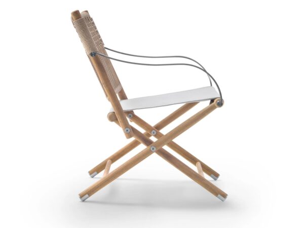 Lounge Gartensessel aus Irokoholz mit Armlehnen | Flexform | Lauren - Image 3