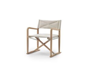 Klappbarer Gartensessel aus Irokoholz mit Armlehnen | Flexform | Luchino Outdoor