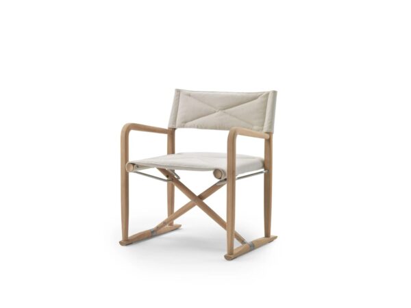 Klappbarer Gartensessel aus Irokoholz mit Armlehnen | Flexform | Luchino Outdoor