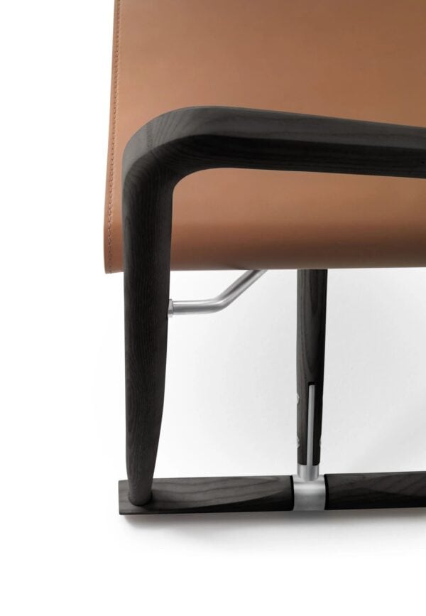Mit Kufengestell Loungesessel aus gegerbtem Leder mit Armlehnen | Flexform | Luchino - Image 6