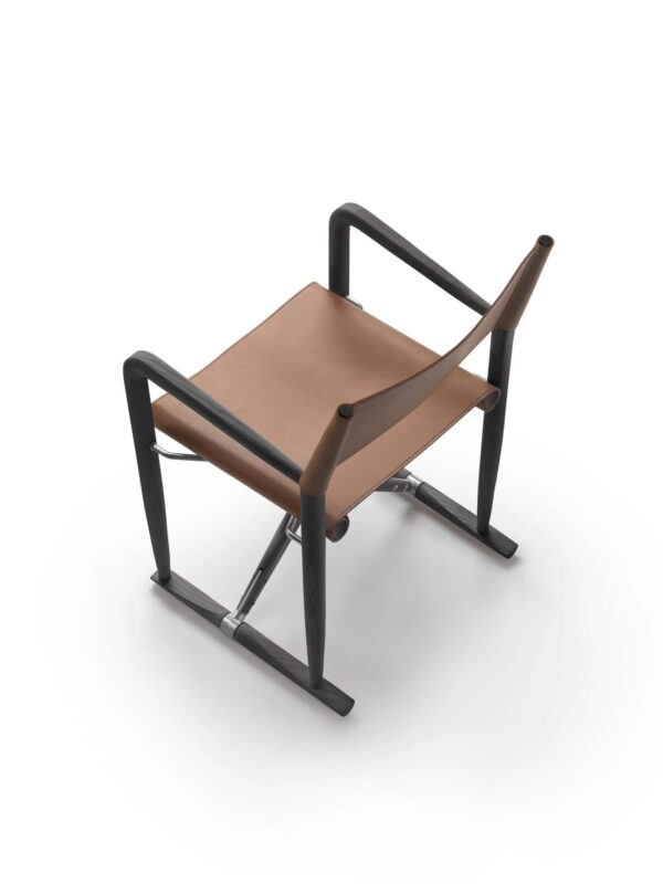 Mit Kufengestell Loungesessel aus gegerbtem Leder mit Armlehnen | Flexform | Luchino - Image 4