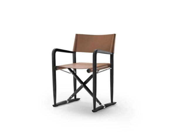 Mit Kufengestell Loungesessel aus gegerbtem Leder mit Armlehnen | Flexform | Luchino