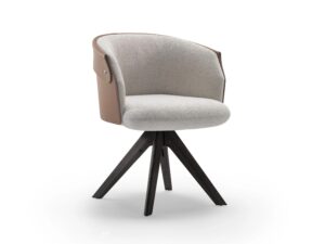Drehbarer Loungesessel mit Armlehnen mit Sternfuß | Flexform | Ozzy