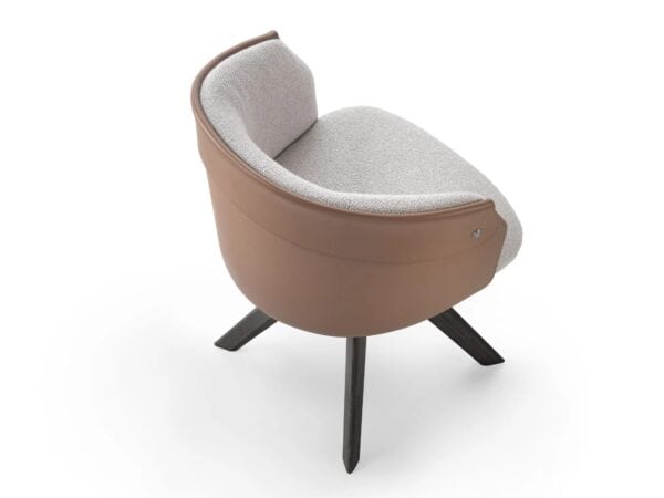 Drehbarer Loungesessel mit Armlehnen mit Sternfuß | Flexform | Ozzy - Image 5