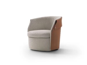 Drehbarer Sessel mit Armlehnen | Flexform | Ozzy