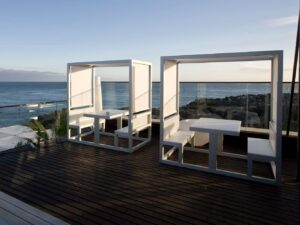 Gartenpavillon mit Sitzbank | GANDIABLASCO | Merendero
