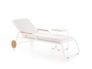 Verstellbarer Gartenliege aus Stoff mit Armlehnen | GANDIABLASCO | Capa