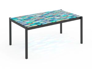 Rechteckiger Gartentisch aus gehärtetem Glas | GANDIABLASCO | Iris
