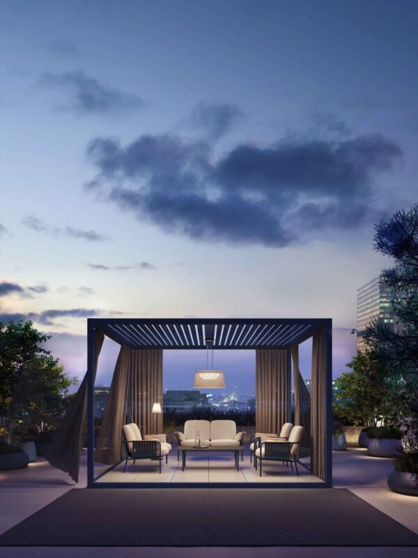 Freistehende Terrassenüberdachung aus Aluminium | GANDIABLASCO | Pergolas - Image 14