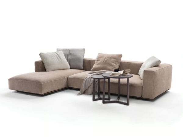 Wohnlandschaft aus Stoff mit Récamiere | Flexform | Grandemare