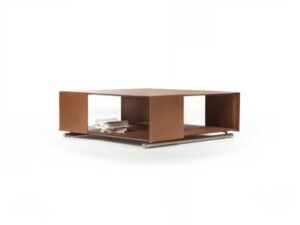 Couchtisch aus gegerbtem Leder mit Aufbewahrung | Flexform | Groundpiece