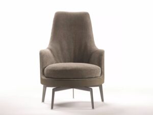 Sessel aus Stoff mit hoher Rückenlehne | Flexform | Guscioalto