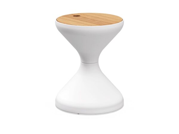 Runder Garten-Beistelltisch aus Aluminium und Holz | Gloster - Image 2