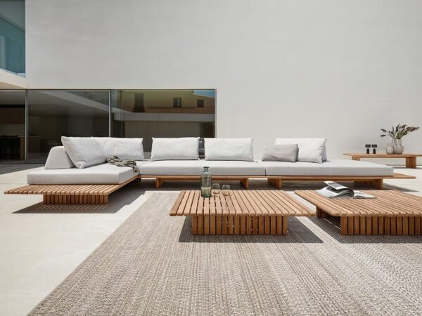 Modulares Gartensofa aus Stoff | Gloster | Deck