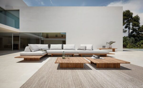 Rechteckiger niedriger Couchtisch aus Teakholz | Gloster | Deck - Image 4